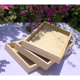 Khay bánh, khay trà, khay hộp quà, đựng đồ bằng gỗ thông dùng decor, chụp hình nhiều kích thước