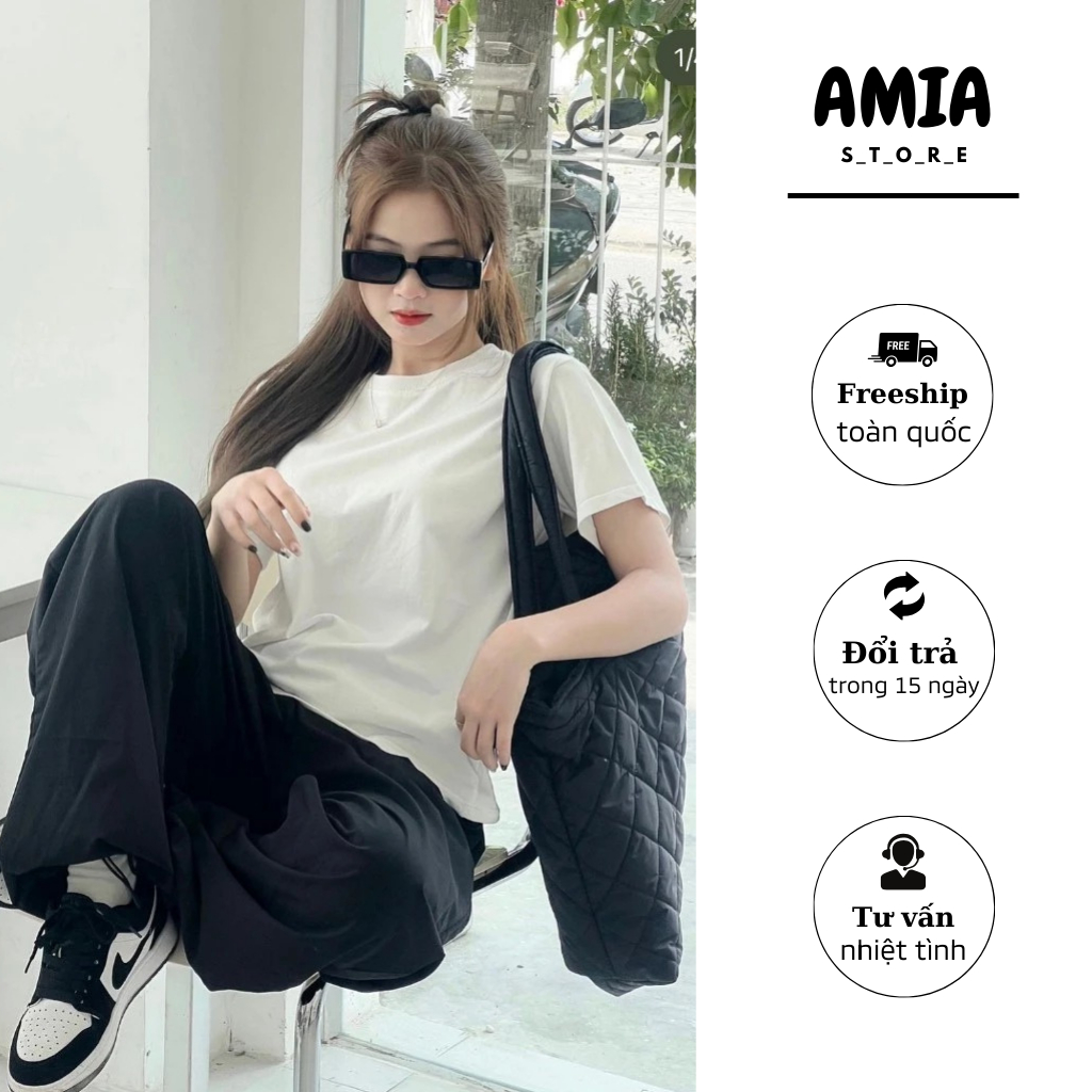 Áo thun babytee trơn basic phong cách hàn quốc amiastore