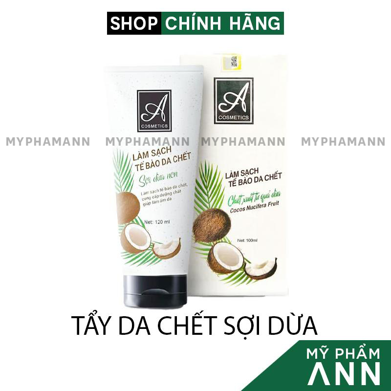Tẩy tế bào chết sợi dừa non A Cosmetics - Mỹ Phẩm Phương Anh