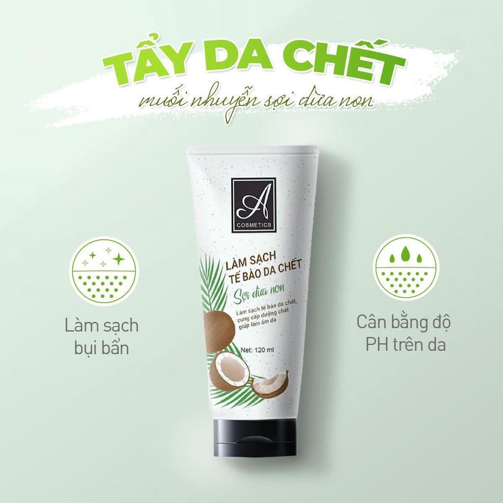 Tẩy tế bào chết sợi dừa non A Cosmetics - Mỹ Phẩm Phương Anh