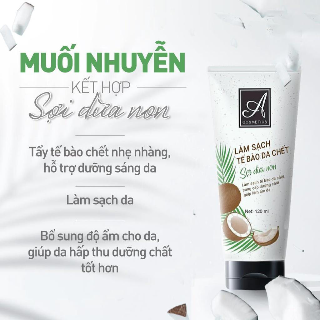 Tẩy tế bào chết sợi dừa non A Cosmetics - Mỹ Phẩm Phương Anh