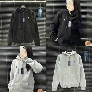 Áo Hoodie Zip RALPH LAUREN , áo hoodie thêu ngựa nam nữ unisex basic nỉ bông dày ấm phong cách Hàn Quốc Fom Rộng