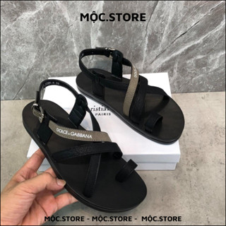 Dép Sandal Nam Nữ Da Bò cao cấp, Dép Quai Hậu Phong cách Hàn Quốc, khoá cài chỉ viền siêu Hot, Có Bảo Hành.