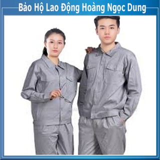 QUẦN ÁO BẢO HỘ LAO ĐỘNG. ĐỒNG PHỤC BẢO HỘ LAO ĐỘNG. CÔNG NHÂN VẢI KAKI LOẠI 1 (MÀU GHI)