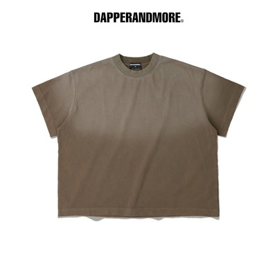 Áo Thun Wash DAPPERANDMORE "WASHED BOXY T-SHIRT" Mài Sờn 100% Cotton 300GSM - Nâu Wash - Áo Thun Boxy