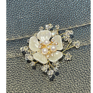  Phụ kiện nơ hoa 5 cánh đá xinh trang trí giày dép,quần áo sang trọng HĐon 