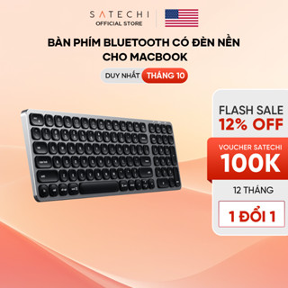 [THƯƠNG HIỆU MỸ] SATECHI Bàn phím bluetooth 5.0 có đèn nền cho M2/ M1 MacBook Pro/Air, M2/ M1 iPad Pro/Air, M2 Mac Mini,