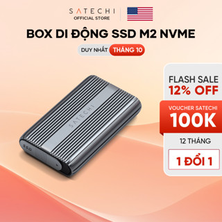 [THƯƠNG HIỆU MỸ] Box ổ cứng Satechi M.2 – SSD NVMe - Hỗ trợ USB4, 40 Gbps, lên đến 16TB, Vỏ nhôm có chốt silicon