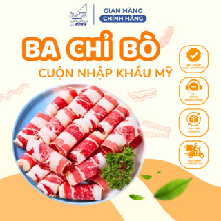  Ba Chỉ Bò Cuộn Nhập Khẩu Mỹ Khay 500GR Blueseafoods Hàng Ngon Chế Biến Lẩu Nướng 