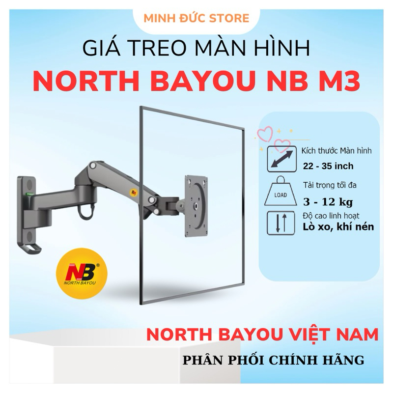 Giá Treo Màn Hình Máy Tính North Bayou NB M3 / F150 17 - 35 Inch - Tay Treo Màn Hình Dạng Gắn Tường