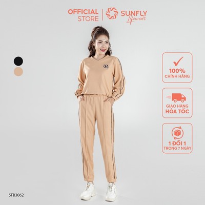Set đồ nữ thun tổ ong dày áo dài croptop quần dài SFB3062