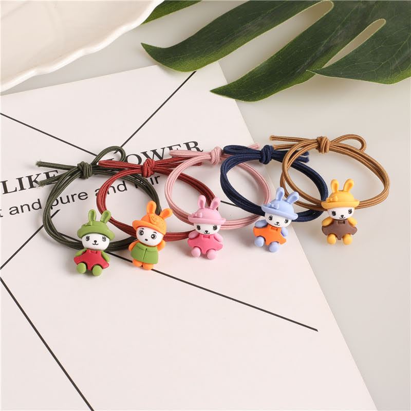 Set 10 Dây buộc tóc thỏ đầm dễ thương