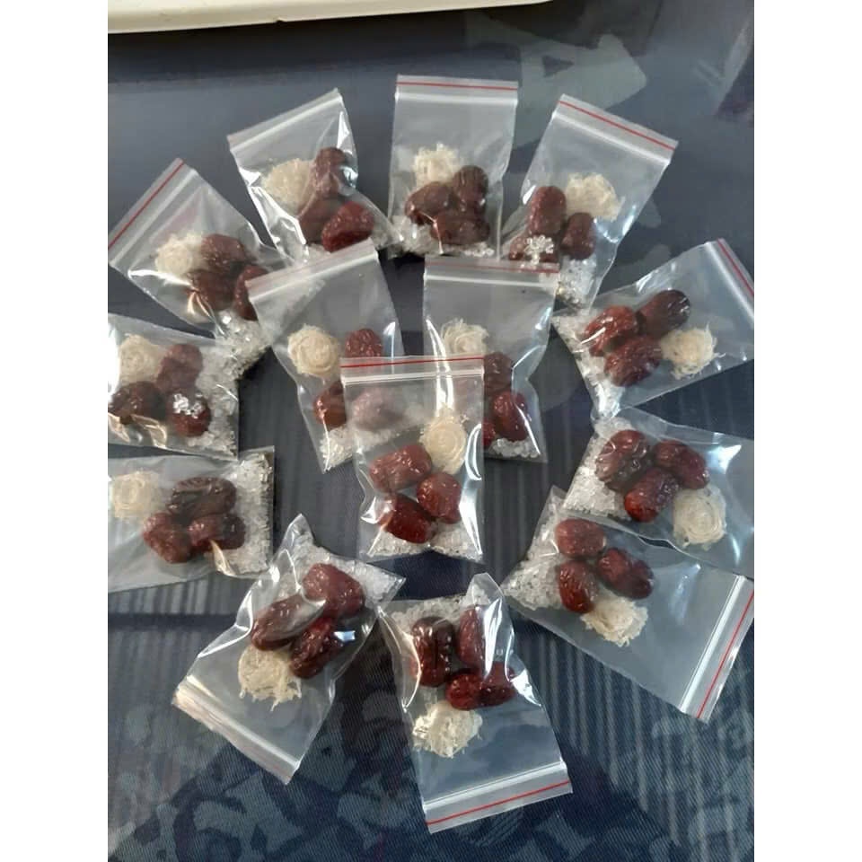 100G Túi zip trong viền đỏ