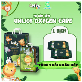 1 Bịch bỉm Unijoy Baby Oxygen Care Quần/Dán mềm mỏng đủ Size NB - 4XL cho bé TẶNG KHĂN ƯỚT