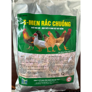 MEN RẮC CHUỒNG-1kg- Rắc chuồng gà, làm khô phân, khử mùi hôi phân, hạn chế vi sinh vật gây hại cho vật nuôi