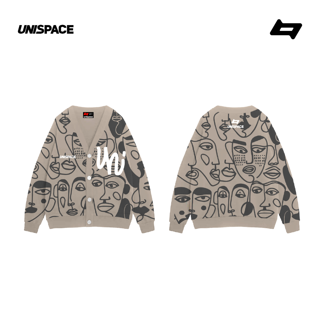 Áo cardigan By UniSpace Signature áo khoác unisex nam nữ nỉ ép Blend