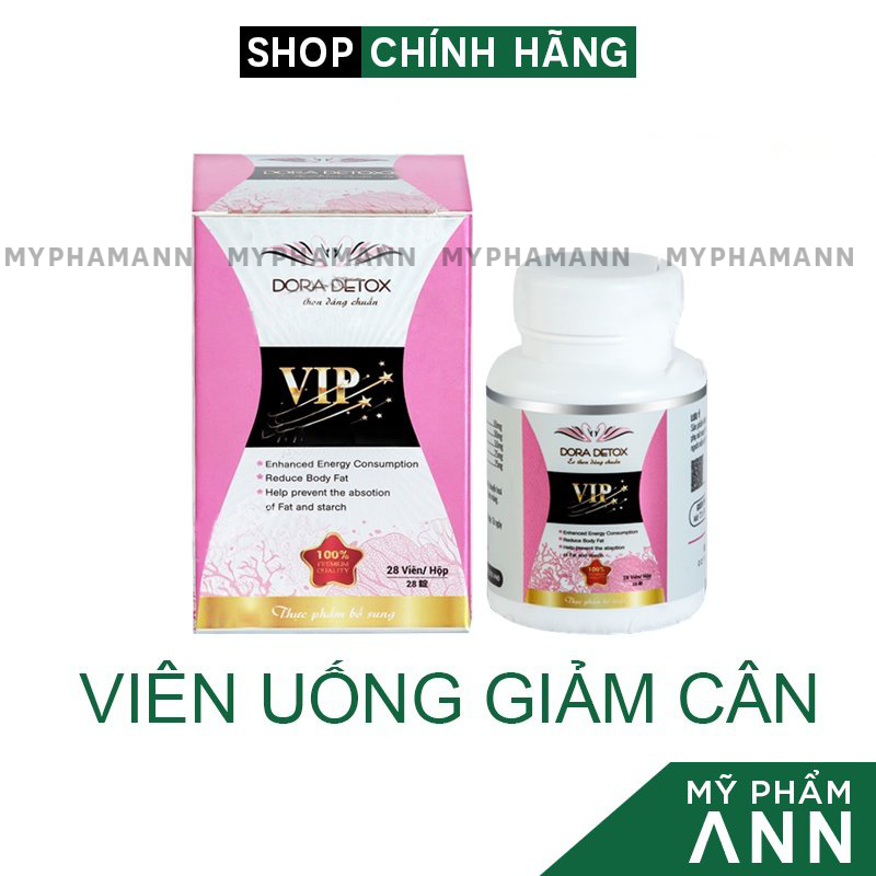 Viên Uống Giảm Cân Dora Detox VIP Eo Thon Dáng Chuẩn Chính Hãng