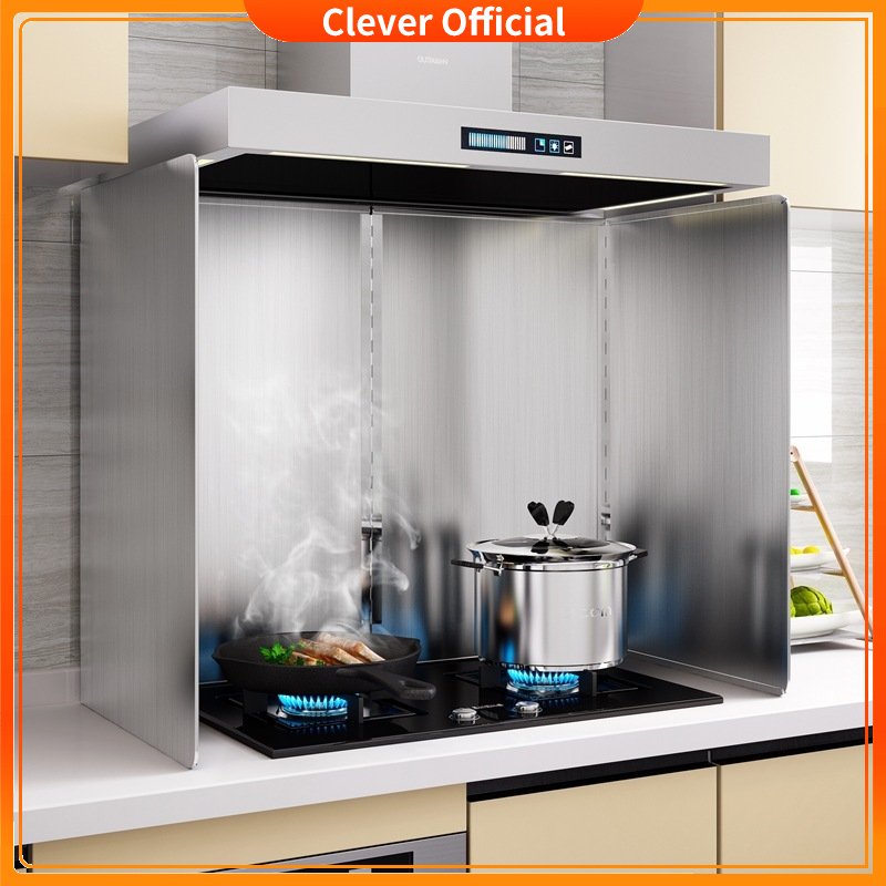 Tấm Chắn Dầu Inox 304 Chống Gỉ, Tấm Dụng Cụ Chắn Dầu & Chắn Gió Cho Bếp Ga Bằng Inox 304 Dày Dặn