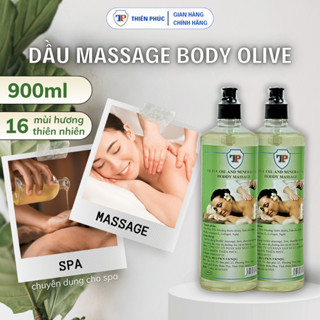 Dầu massage body 900ml Thiên Phúc dầu mát xa olive chuyên dụng spa nhiều mùi tự nhiên lành tính