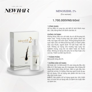 Chai xịt kích thích mọc tóc Minoxidil 2% (dành cho nữ)