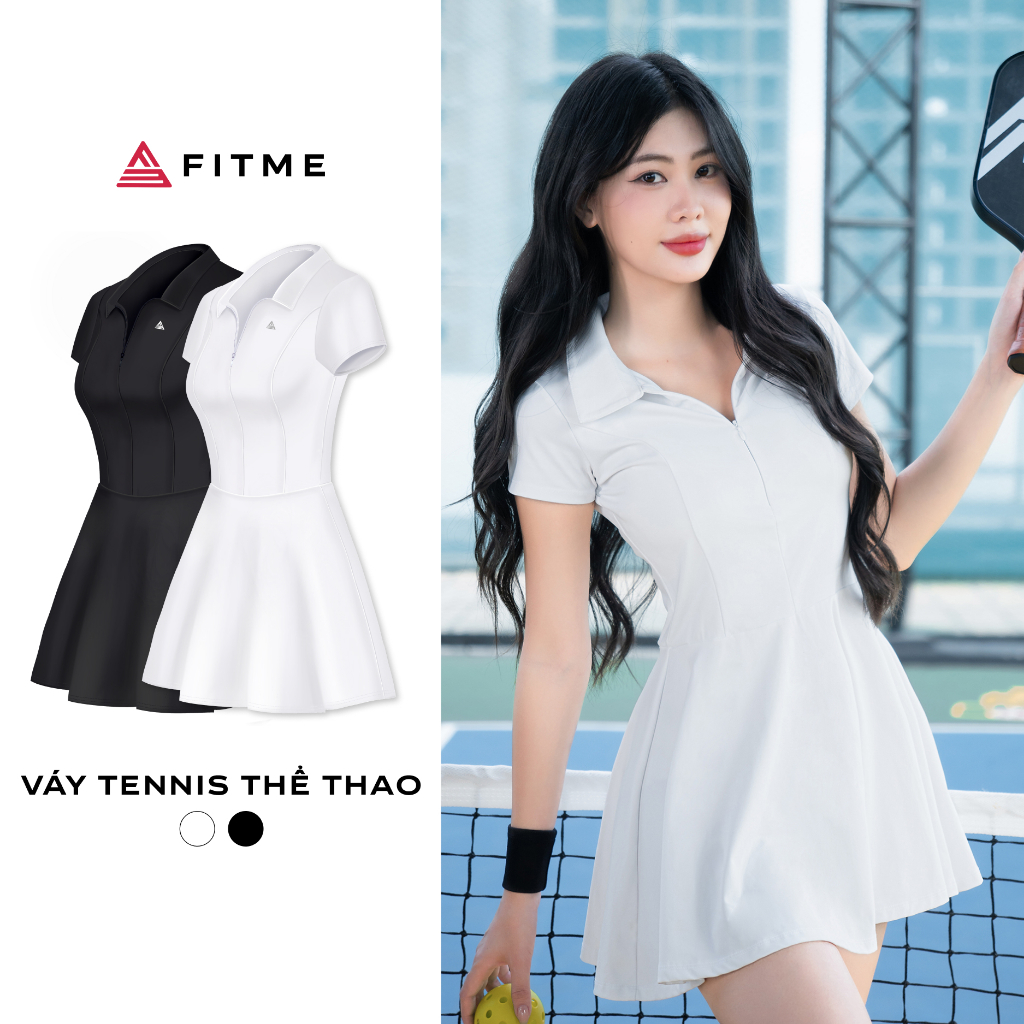 Váy tennis thể thao nữ Fitme GOC pickleball tặng kèm quần bảo hộ chất liệu thun co giãn thoáng khí DTNN01 | BigBuy360 - bigbuy360.vn