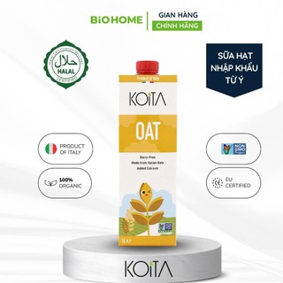 Sữa Yến Mạch Koita 1L [GIAO HỎA TỐC] Sữa Hạt Thực Vật  Nhập Khẩu Ý Không Đường Giàu Chất Xơ Thơm Ngon Hộp Lớn Tiết Kiệm