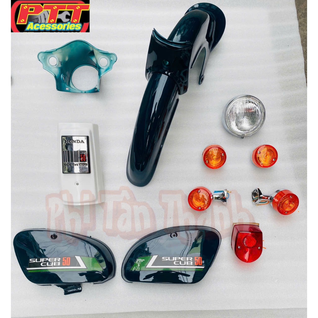 DÀN ÁO XE CUB 86 XANH DƯA ( NHỰA ABS ) - DÁN TEM SẴN