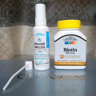  Biotin Mỹ và  Xịt mọc tóc Minoxidil 2% Bailleul của Pháp dành cho Nữ  giảm rụng tóc  ngăn rụng  kích mọc tóc . 