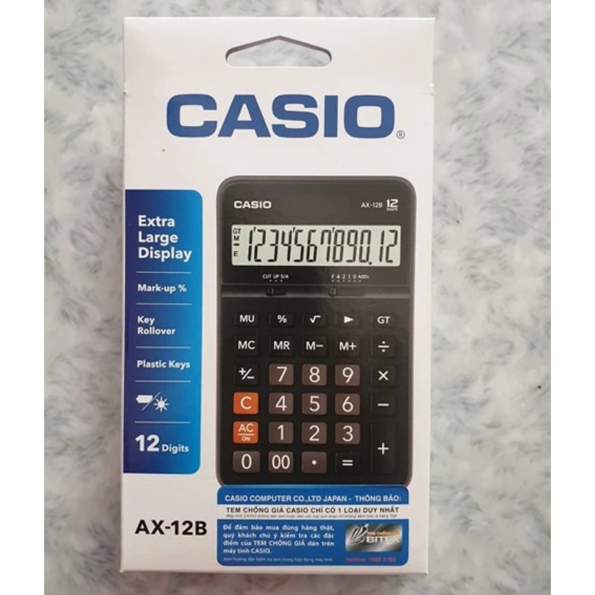 Máy tính Casio AX 12B chính hãng