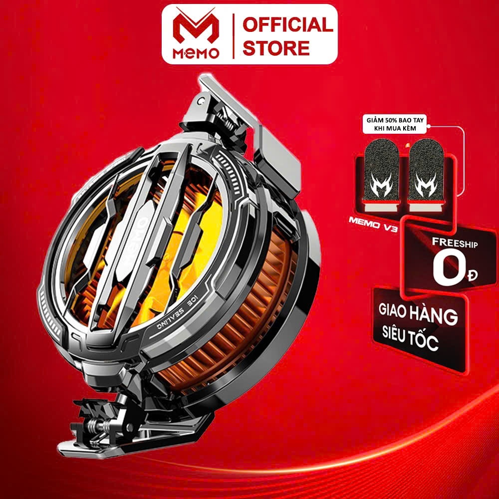 Quạt tản nhiệt điện thoại sò lạnh MEMO CX07 thế hệ mới làm lạnh đóng băng hỗ trợ tăng fps gaming liê