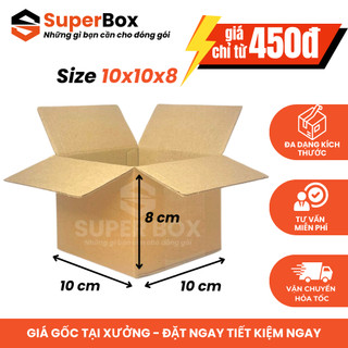  10x10x8 Combo 100 hộp carton đóng hàng Super Box hộp giấy mini giá rẻ 