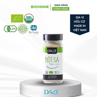 Bột sả hữu cơ Dace (40g) Gia vị thuần Việt, chứng nhận Organic (USDA, EU, JAS)