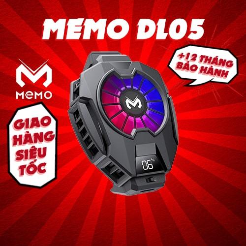 Quạt tản nhiệt điện thoại MEMO DL05 gaming làm mát nhanh led RGB chống ồn chơi game Liên Quân mobile