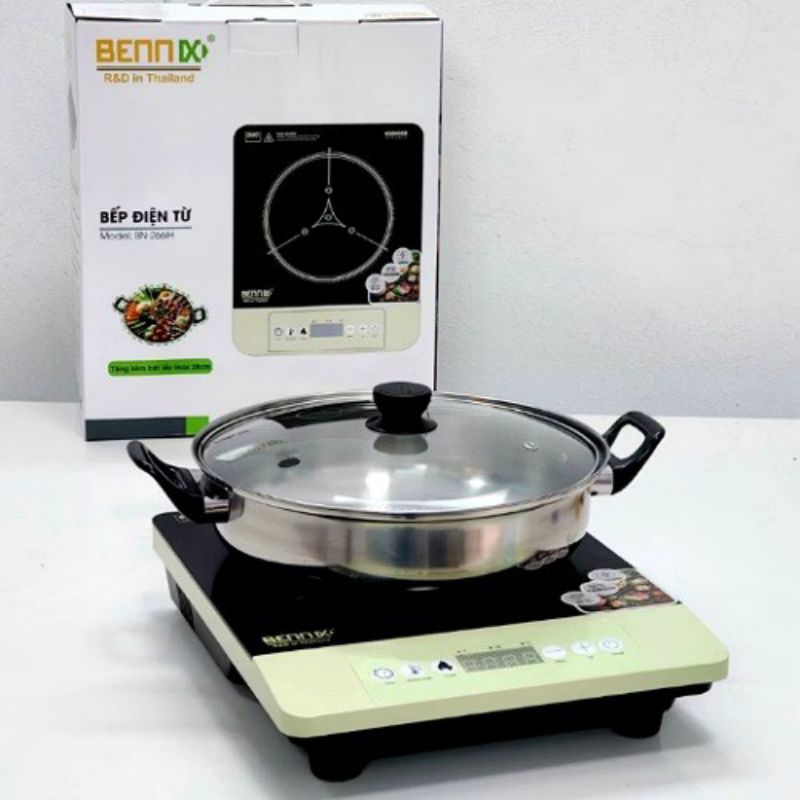 Bếp Từ Đơn Phím Cơ Bennix BN-266iH 2000W, Kèm nồi lẩu 28cm, Bảo hành 12 tháng.
