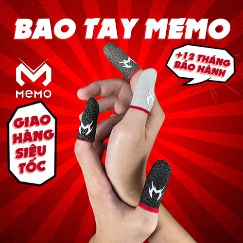 Găng tay chơi game MEMO chống mồi hôi ngón tay bao tay cảm ứng 2 ngón chơi Liên Quân mobile FF PUBG ROS trên điện thoại