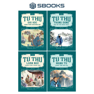 Sách - Boxset Combo 4 Cuốn Tứ Thư: Đại Học + Luận Ngữ + Trung Dung + Mạnh Tử - Sbooks