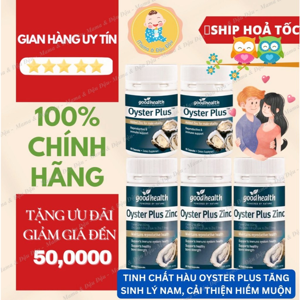 [Date 2026][Chính Hãng][New Zealand] Viên uống TINH CHẤT HÀU OYSTER PLUS /OYSTER PLUS ZINC cho nam g