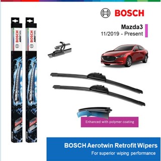 BỘ GẠT MƯA BOSCH AEROTWIN 26" & 16": MAZDA /MAZDA3 ĐỜI XE T11/2019 ĐẾN NAY