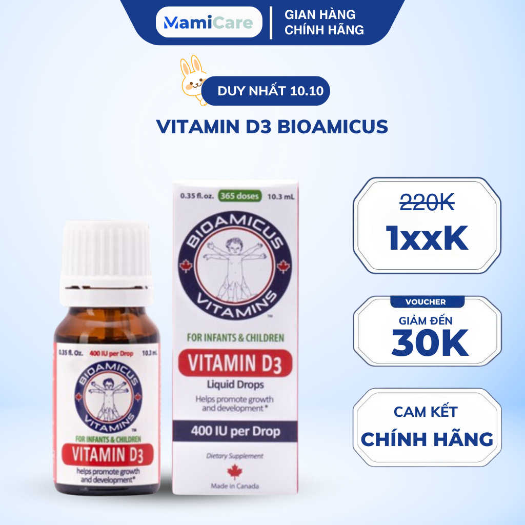 Vitamin D3 BioAmicus 400IU/giọt 10ml