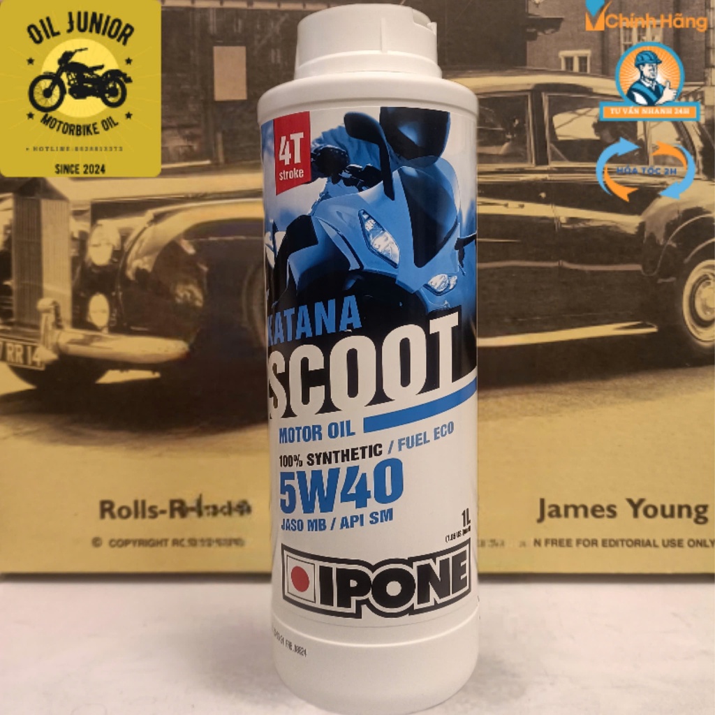 Nhớt xe ga IPONE Kantana Scoot 5W40 tổng hợp cao cấp - Nhập khẩu Pháp