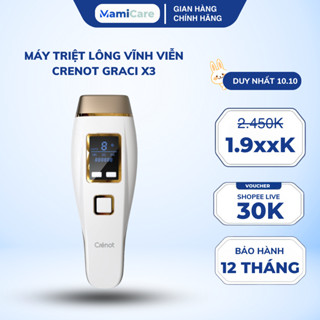 Máy triệt lông vĩnh viễn Crenot Graci X3 băng lạnh trẻ hóa da mini cầm tay nách vùng kín bikini chân IPL tại nhà