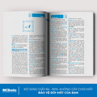 Sách - Từ Điển Anh VIệt Phiên Bản Bìa Mềm Màu Trắng - Giải Nghĩa Đầy Đủ Ví Dụ Phong Phú