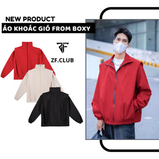 Áo Khoác ZONEF CLUB Gió From Boxy Chất Liệu Gió Tráng, Thời Trang Nam Nữ Unisex Phong Cánh Hàn Quốc ( AGB )