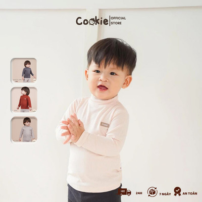 Áo Giữ Nhiệt Cho Bé COOKIE, Áo Giữ Nhiệt Cổ Ba Phân Cotton Tăm Lạnh Size Từ 6 Tháng Đến 5 Tuổi 2026