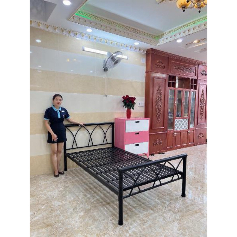 Giường sắt mỹ nghệ 1m2x2m