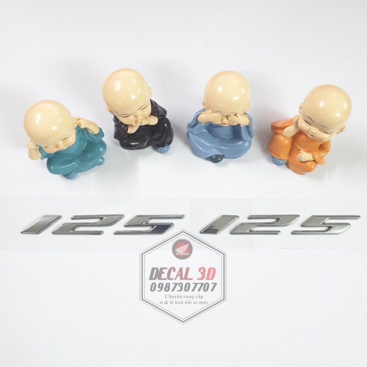 Tem số 125 chữ nổi nhựa cứng cao cấp hàng siêu nét cực đẹp cho dòng xe 125cc