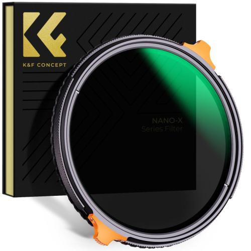 Filter CPL-VND (ND4-ND64) K&F Concep (2 trong 1) - Các size từ 52mm đến 82mm. Hàng chính hãng