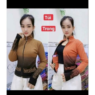 Hình thật,Áo khoác ủ kem mặt Không nón mát lạnh có 2 túi bên trong để điện thoại đồ cá nhân thoải mái,có nón cổ 5 phân,