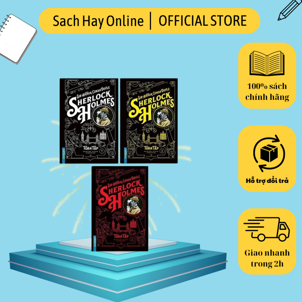 Sách - Sherlock Holmes toàn tập (Trọn bộ 3 tập bìa cứng)