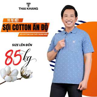  Áo thun nam trung niên họa tiết THÁI KHANG vải cotton TC 2 chiều vải mềm mặc thoải mái ATK9 